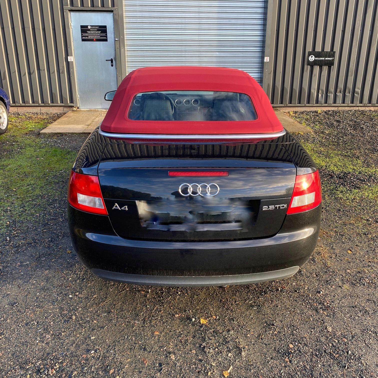 Remplacement capote AUDI A4 cabriolet - SELLERIE MINOT