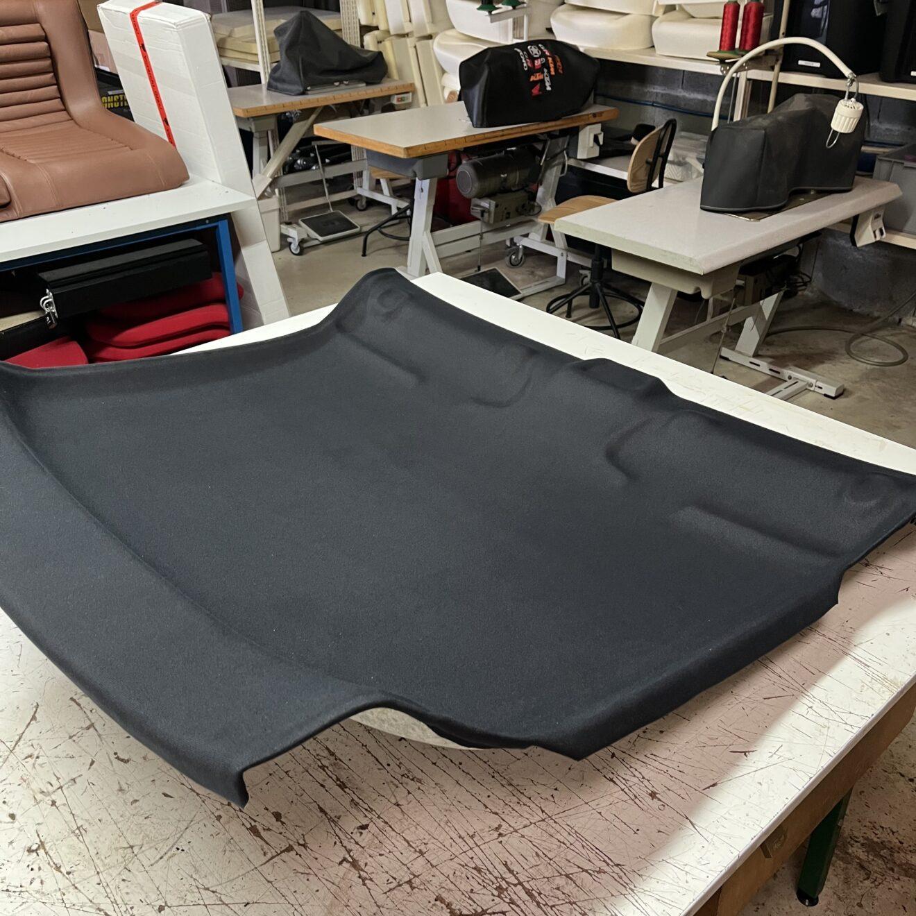 Tissu Ciel De Toit En Daim Synthétique Avec Mousse 4 Mm - Noir, 250x150 Cm, Pour Voiture, Camping-car, Bricolage